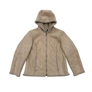 L.L. BEAN Women's Faux Suede Sherpa Lined Jacket Medium